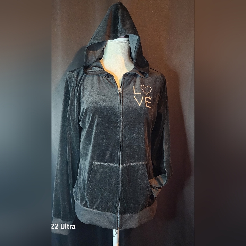 Hard Candy Large Zip Up Love Hoodie